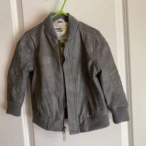 Grey faux leather 2t coat